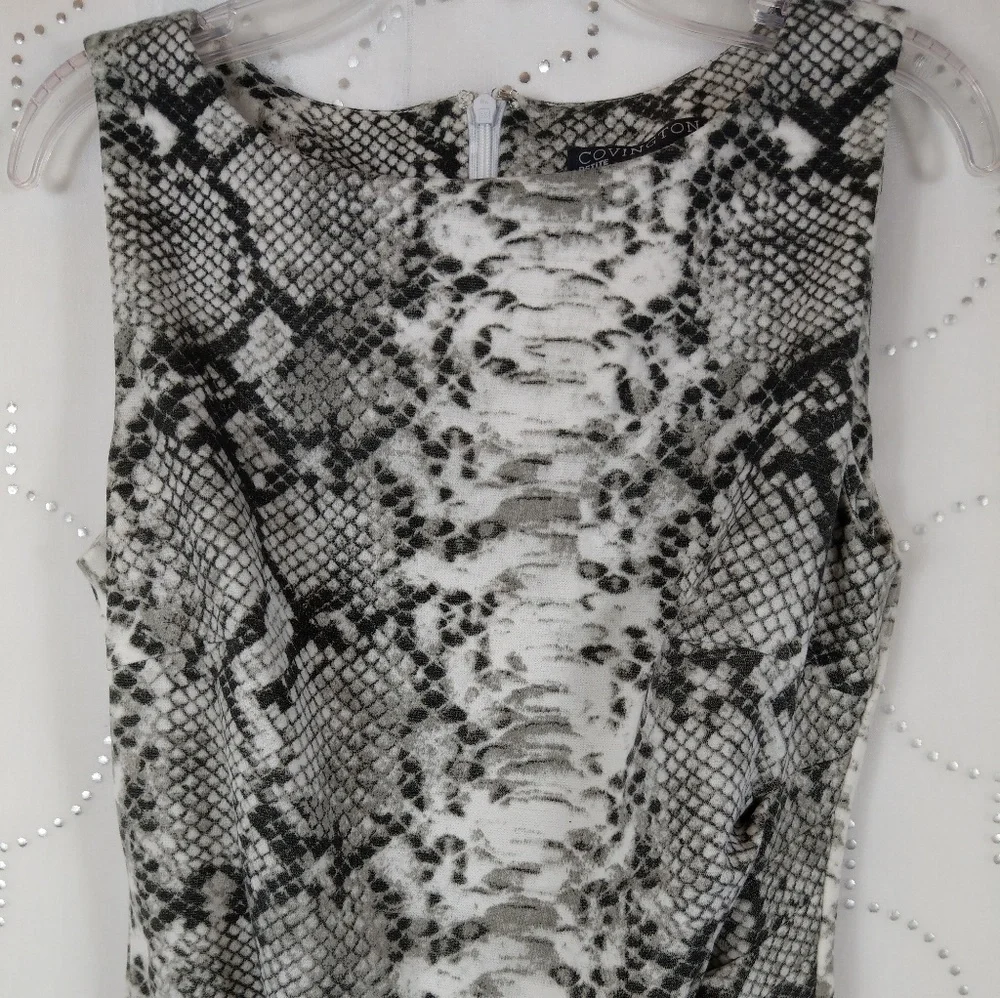Fitted snakeskin print dress